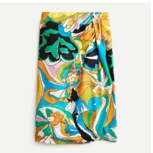 J Crew Silk sarong skirt in scarf print